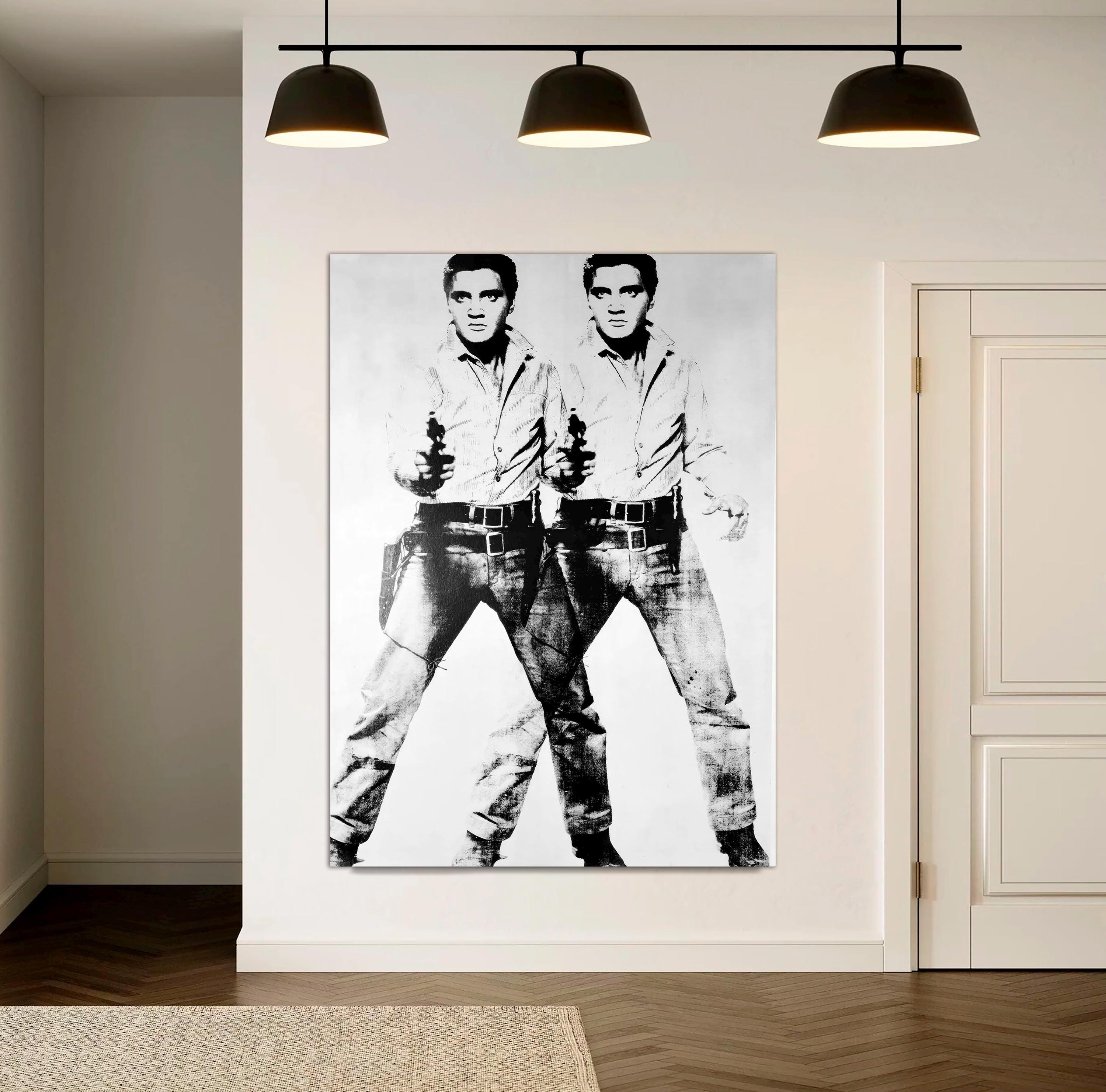 Andy Warhol Double Elvis Canvas Print: Vintage Pop Art, Ready to