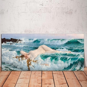 Birth of Venus Canvas Art Print: Adolph Hirémy-Hirschl, Classic Painting Ready to Hang