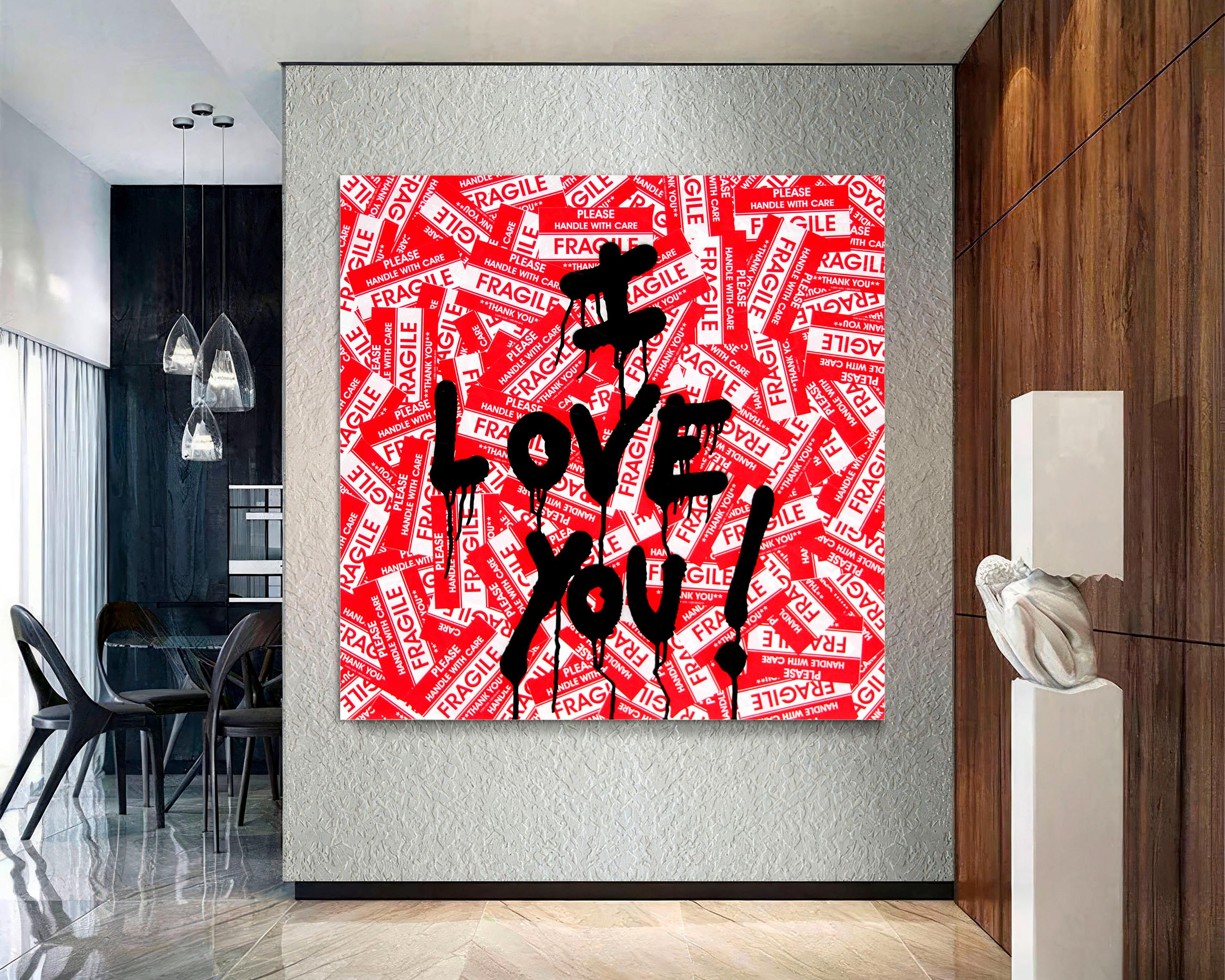 Mr. Brainwash 'I Love You' Pop Art Graffiti Canvas Print - Etsy