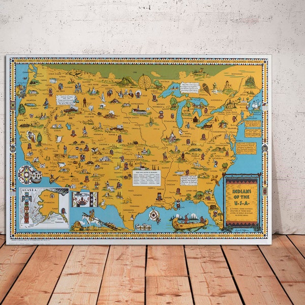 Native American Map - Etsy