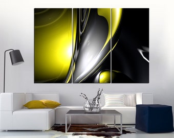 Abstract 3D Canvas Print: Modern Split Panel Wall Art