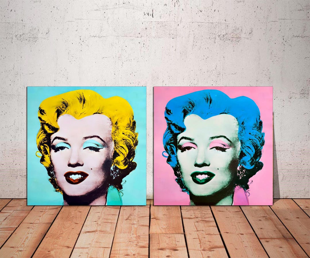 Marilyn Monroe Pop Art Canvas Print Set: Andy Warhol Style, Ready to ...