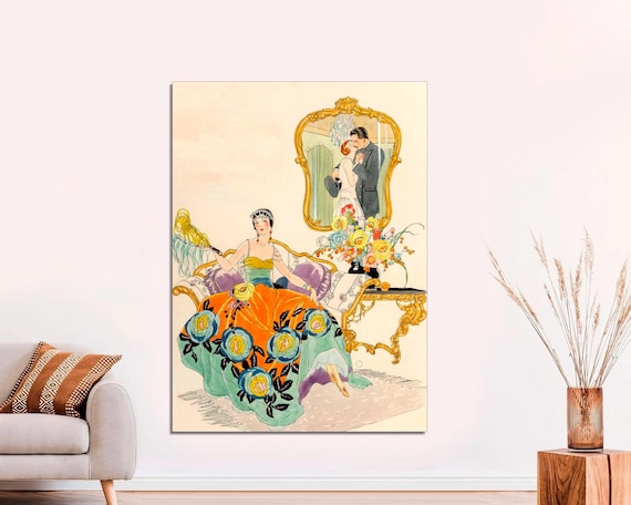 Alberto Vargas Art Deco Canvas Print: Glamorous Woman, 1920s