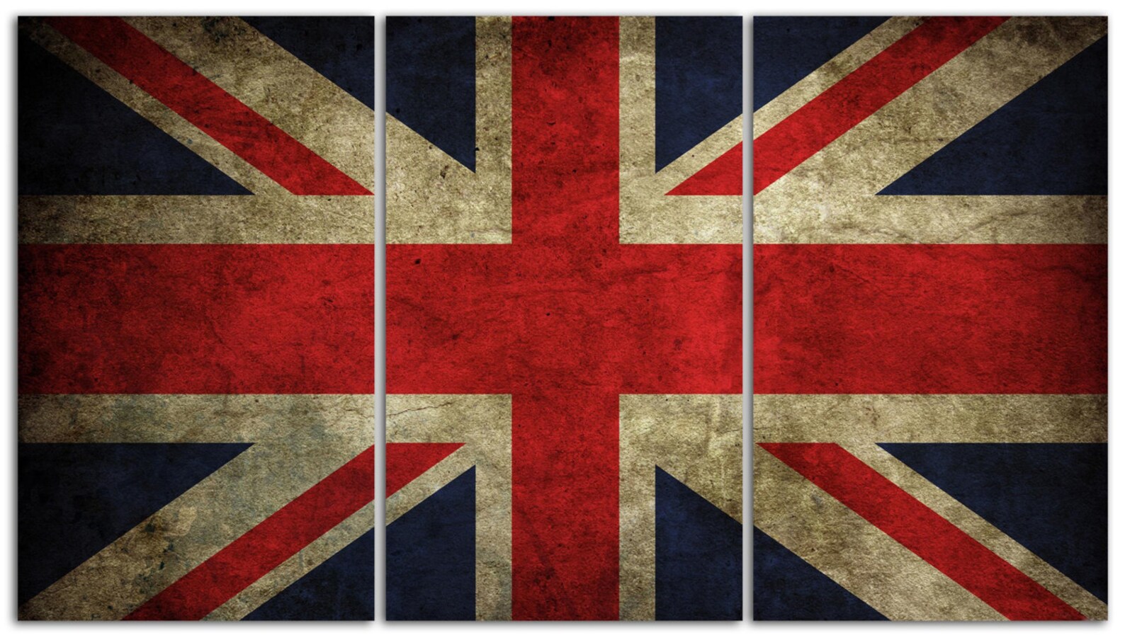 3 Panel Split United Kingdom Flag Canvas Art Print World Flag - Etsy