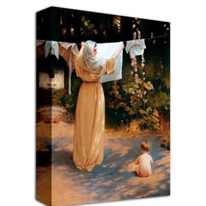 Mary and Jesus Canvas Art: Polish Madonna Religious Painting image 2