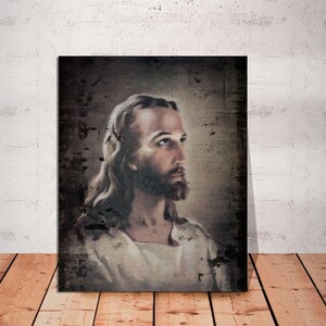 Jesus Christ Picture Christian Catholic Religion Jesus Picture God Bible Religious Photo Print, Jesus Face Art Catholic CANVAS Ready to Hang