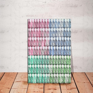 Coca Cola by Andy Warhol, Andy Warhol Art Print, Coca-Cola Glass Bottle Wall Art, Kitchen Modern Wall Art for Bar on CANVAS Ready to Hang.