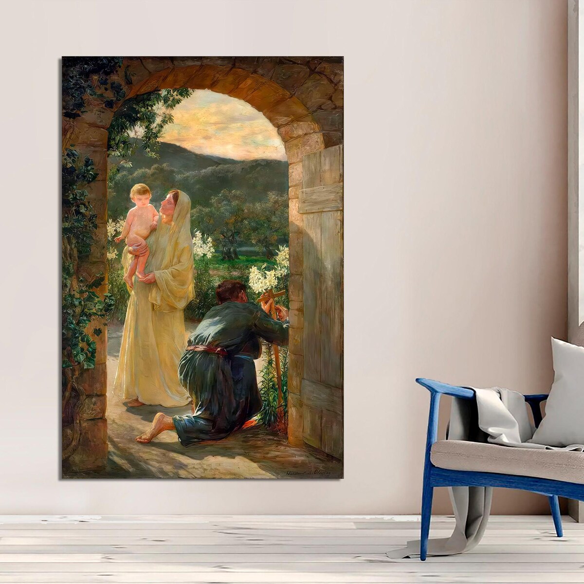 Catholic Art Print the Holy Family by Their Home Catholic Canvas Wall Decor Ready to Hang Catholic Gift Religious Gift Decor Canvas Wall Art - Etsy