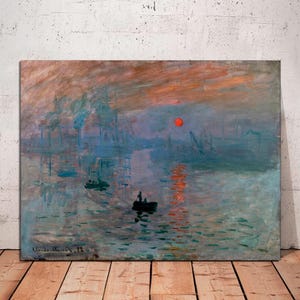 Impression Sunrise by Claude Monet Canvas, Monet Print, Monet Wall Art, Monet Poster, Claude Monet Canvas Art, Monet on CANVAS Ready to Hang