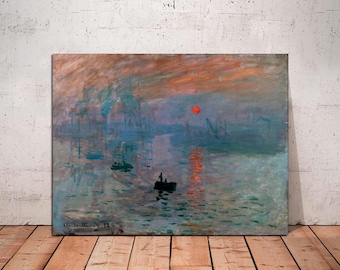 Impression Sunrise by Claude Monet: Giclée Canvas Art Print, Ready to Hang