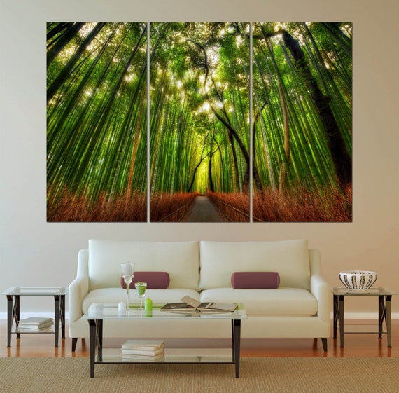 Bamboo Forest Canvas Print: 3 Panel Kyoto Wall Art