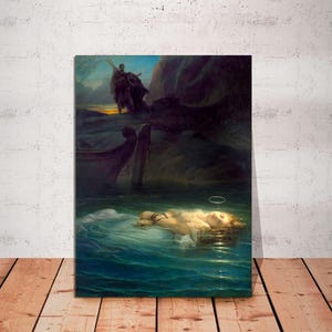 Paul Delaroche, The Young Martyr, Wider Version (1855) Canvas Gallery Wrapped Classic Wall Art, Giclee Wall Art on CANVAS Art Ready to Hang.