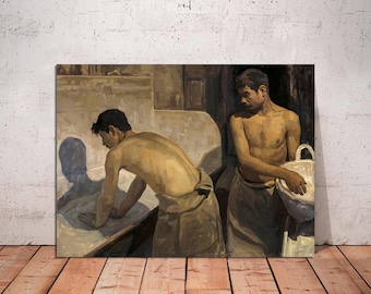 Bakers Pompeii Canvas Print by Peter Hansen, Vintage Danish Wall Art