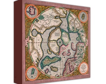 the of Map Antique 「Waldeck」美品 額装品　西洋古地図　17世紀　G.MERCATOR Seventeen (1606) Mercator by Provinces 版画