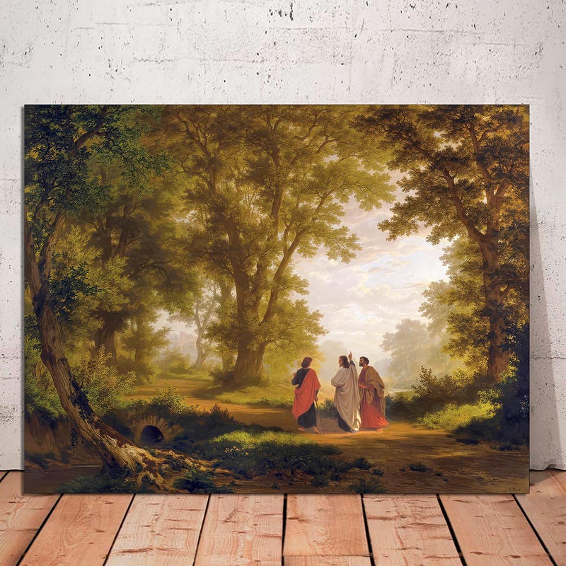 Jesus on Road With Emmaus - Etsy
