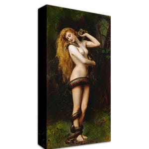 Lilith by John Collier Canvas Print: Pre-Raphaelite Mythology Art image 2