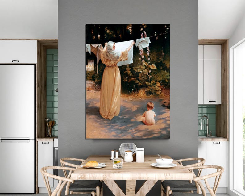 Mary and Jesus Canvas Art: Polish Madonna Religious Painting image 6