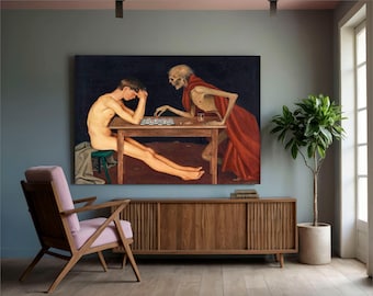 Victoria Mortis Gothic Canvas Print by Owe Zerge, Modern Wall Art, Unique Home Decor, Contemporary Art for Living Room