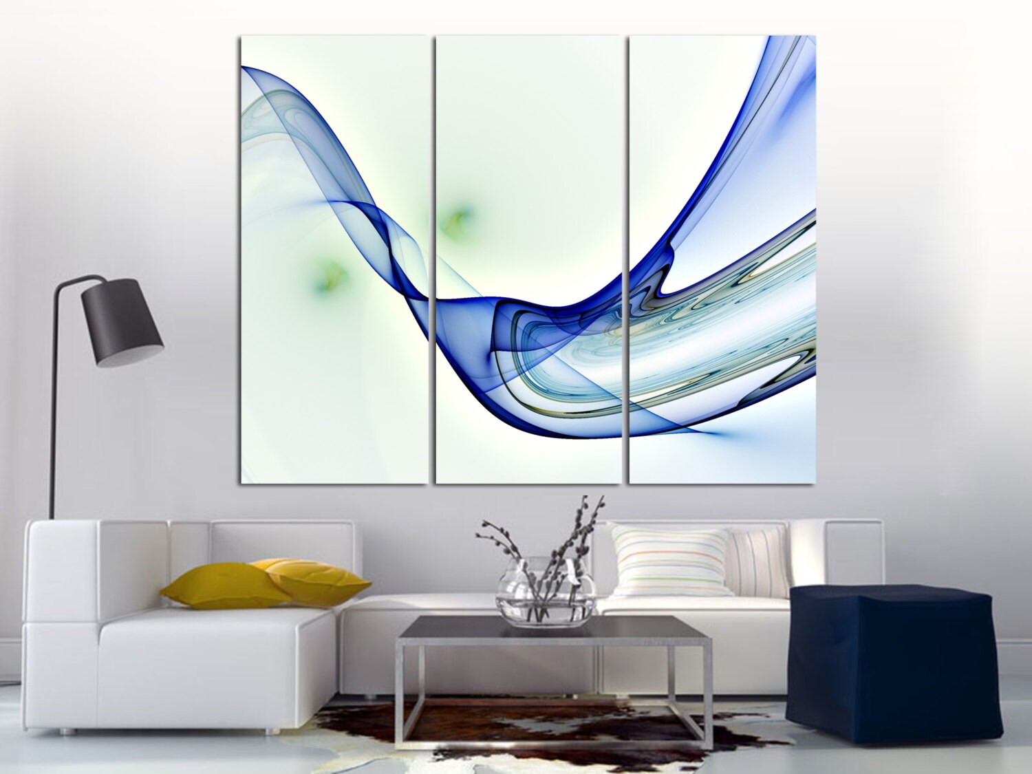 3 Panel canvas Split Abstract canvas Print.Digital abstract Etsy