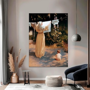 Mary and Jesus Canvas Art: Polish Madonna Religious Painting image 1