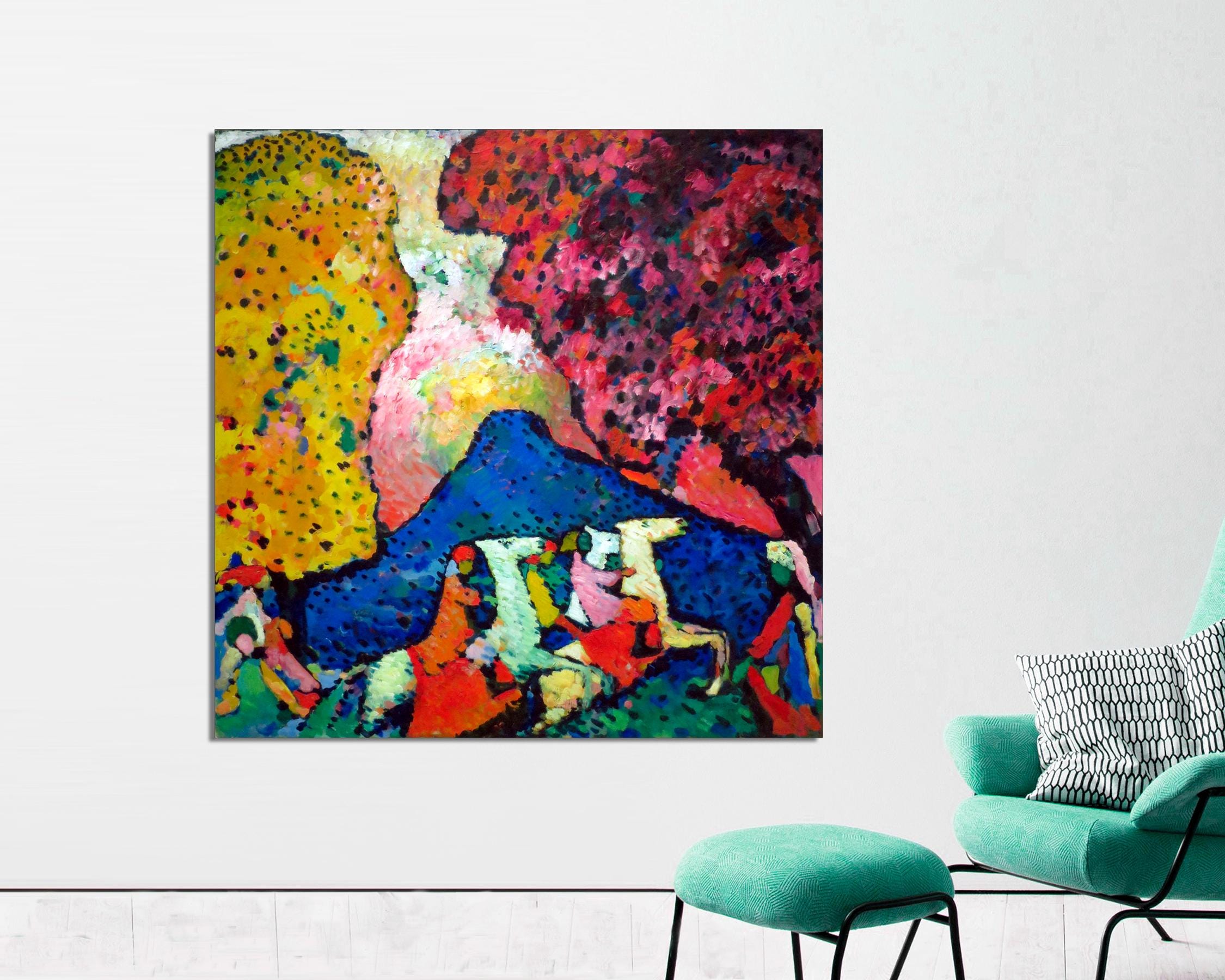 Kandinsky Blue Mountain Canvas Print: Abstract Art, Ready to Hang