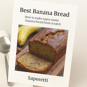 LA MEJOR RECETA de Pan de Plátano / Súper Húmedo y Fácil / Descarga PDF de Saporetti