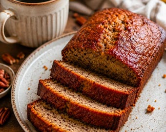 Best Banana Bread Recipe PDF | Super Moist Banana Bread | Easy Homemade Banana Loaf Recipe | Bakery Style Quick Bread