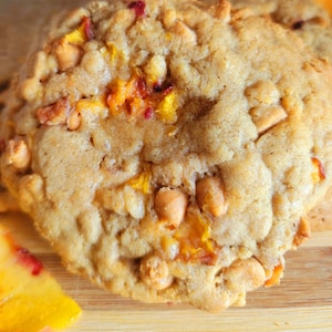 Riesenpfirsich-Cobbler-Keksrezept, Gefülltes Keksrezept, Pfirsich-Gourmet-Keks, hausgemachter Keks