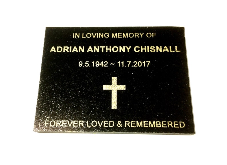 GRAVE MEMORIAL PLAQUE Customised Laser Engraved With Your Etsy Australia