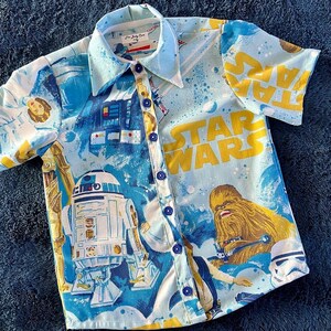 Kids Vintage Star Wars button up / Star Wars party/ Star Wars shirt/ vintage Star Wars / Disney outfit