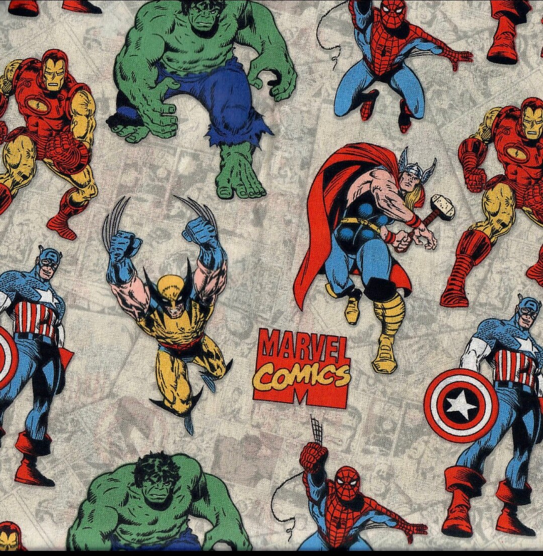 Marvel Fabric / Spider-man / Wolverine / Hulk / Thor / Avengers / Iron ...