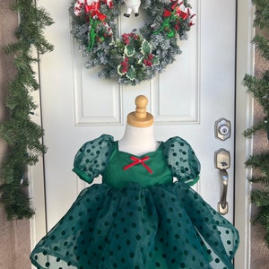 Evergreen Holiday  dress / Christmas dress/ party dress / birthday dress