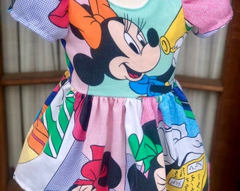 90s Minnie Mouse dress / upcycled / retro/ retro Minnie / Disney dress