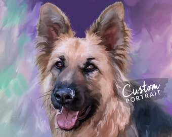 Custom DIGITAL Pet Portrait - Pet Portrait Royal Painting Colorful Dog Painting Hand Painted Animal Painting Pet Portrait (Oil Painting)