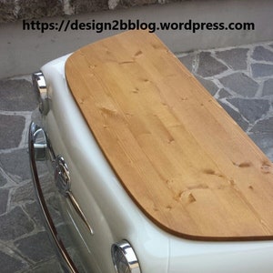 Vintage FIAT 500 front end turned in a buffet bar and/or interior design furniture
