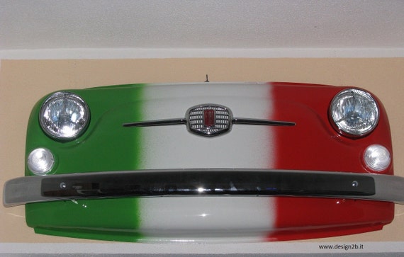 Vintage Fiat 500 Front End Interior Design With Led Lights Sign