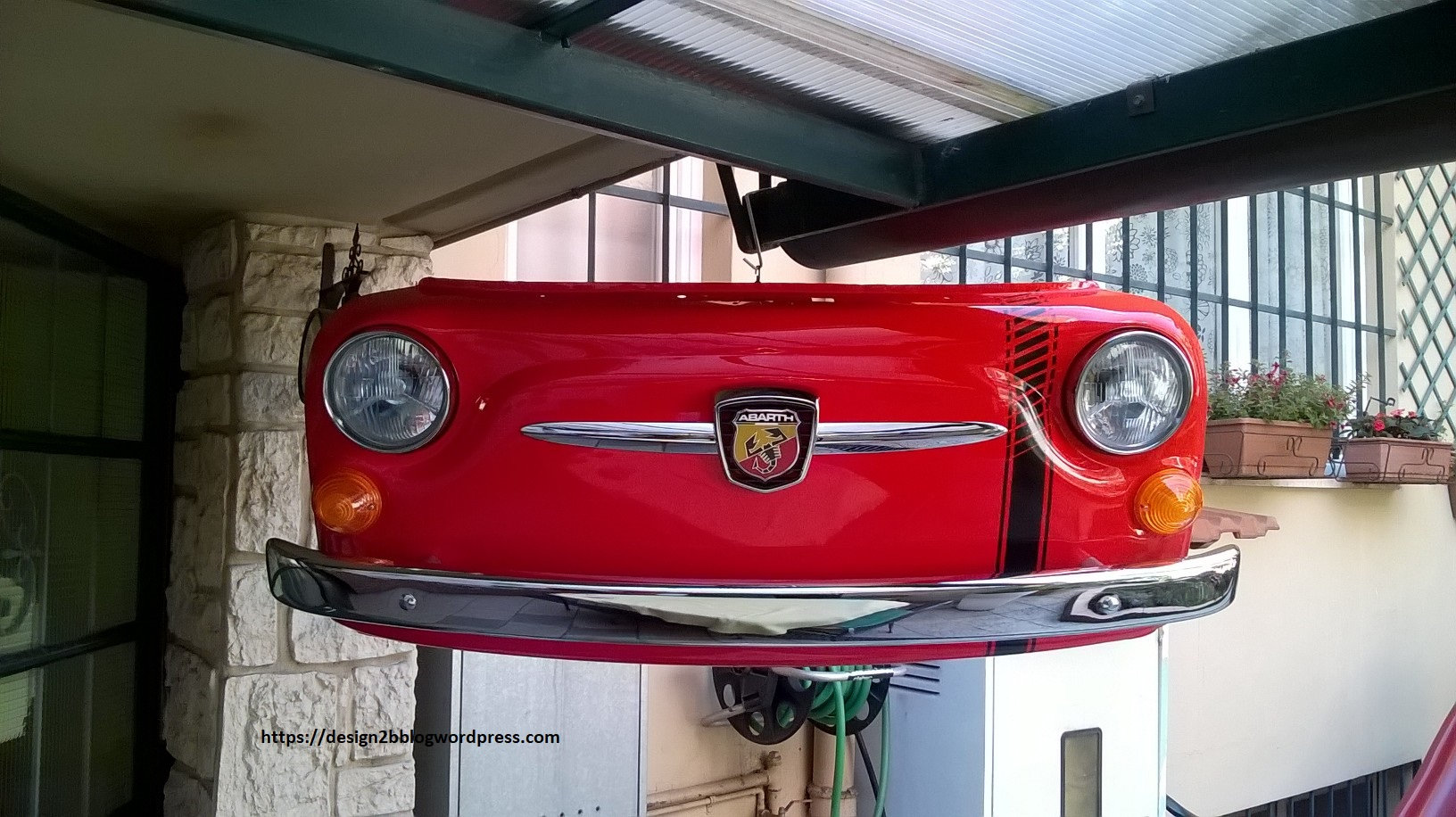 Abarth Vintage front end Interior Design Fiat 500 with LED lights