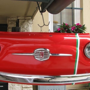Vintage Fiat 500 front end, interior design with LED lights