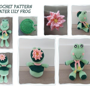Crochet Pattern Water Lily Frog