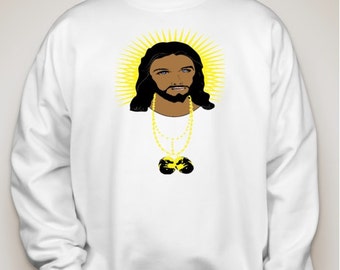 Black Jesus With Biggie Piece (Sweatshirt)