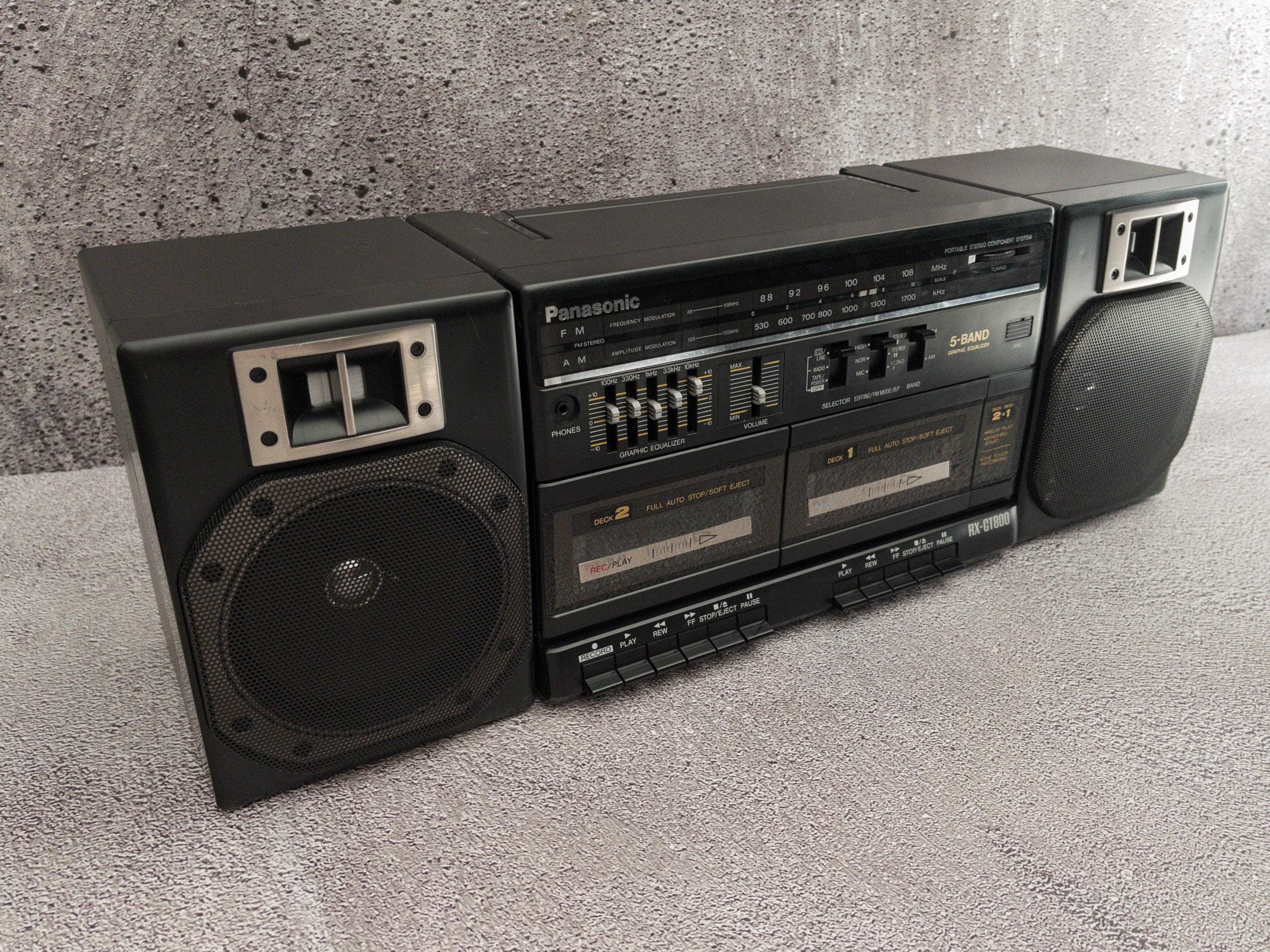 Boombox Panasonic RX-CT800 Portable Stereo | Dual Cassette, 5-band
