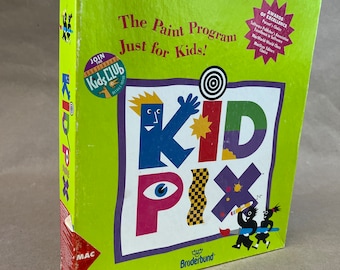 Software clásico - Kid Pix - ¡El programa de dibujo solo para niños! Broderbund para Macintosh SIN PROBAR