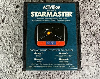 Atari Starmaster レトロゲームカートリッジ – 1980年代のヴィンテージコレクターズアイテム、ゲーマーやノスタルジア愛好家向け、クラシックな8ビットアーケードゲーム、動作未確認