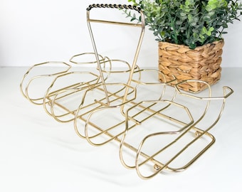 Bar Ware, Glass Caddy, Holds 8 cocktail, juice Drinking Glasses For Entertaining, Sideboard Storage, Bar Cart Accessories, Retro Display Set