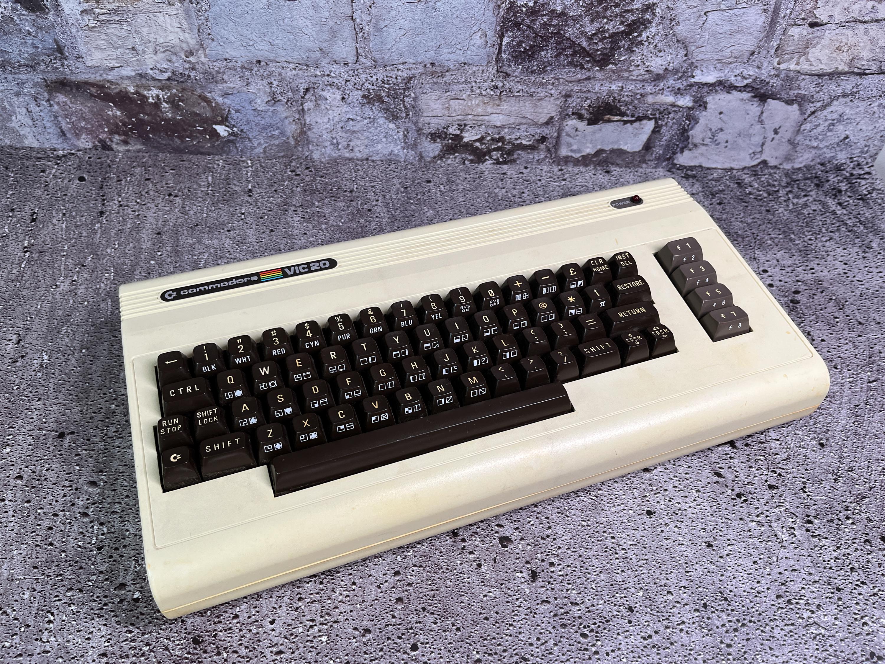 Vic 20 Vintage Commadore Computer Keyboard, Cassette Drive and CRT