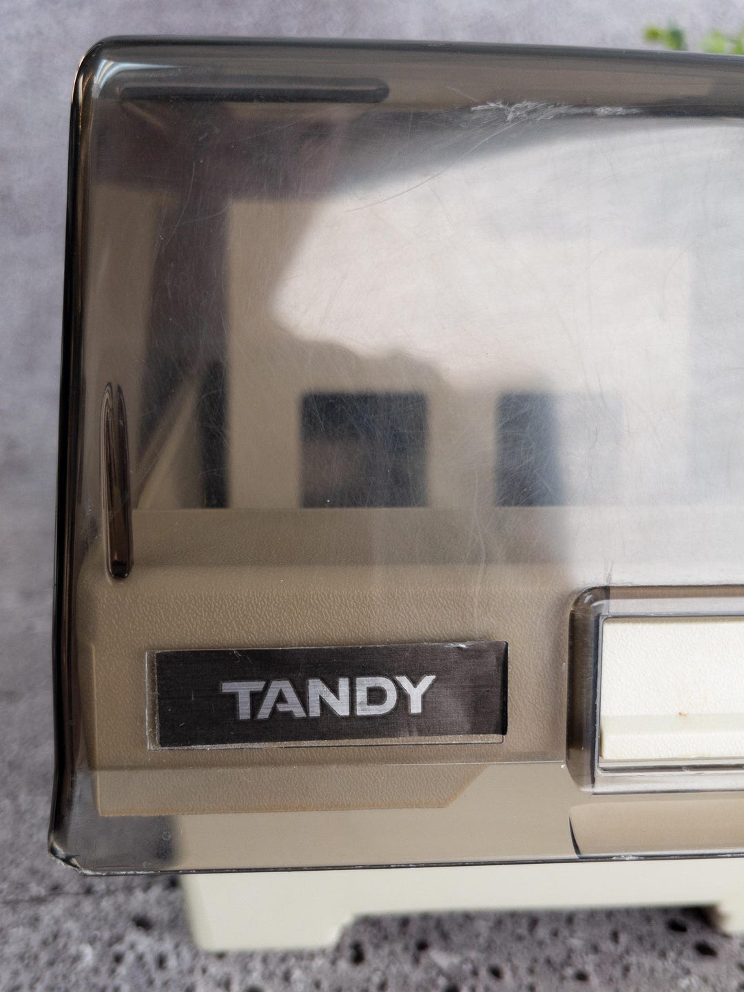 Vintage Tandy Disk Organizer – Smokey Grey Flip-top Box With Dividers ...