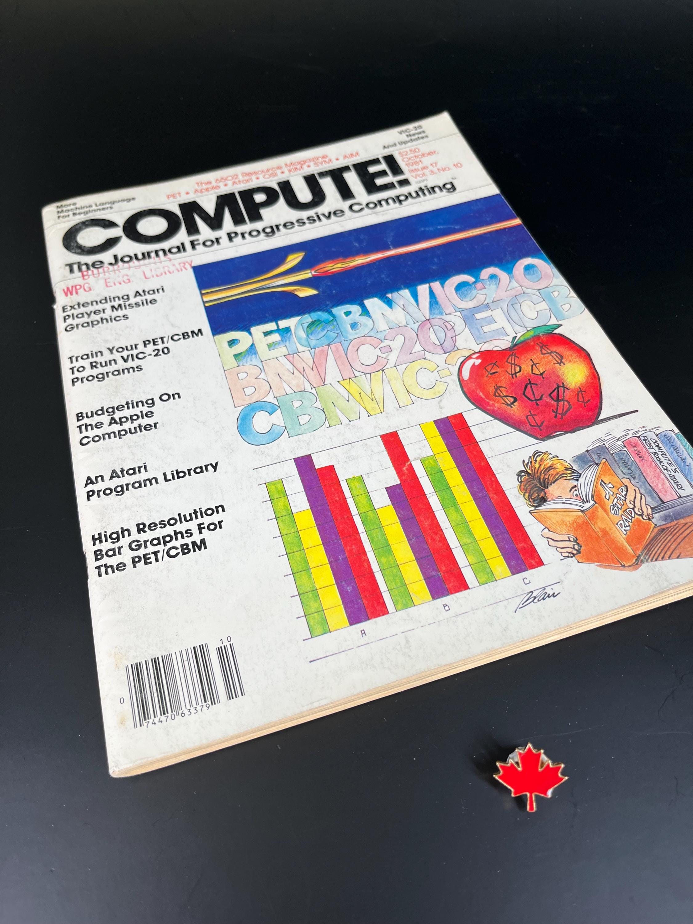 Vintage Magazine - Compute! October 1981, Issue 17, Vol 3, No.10 - Apple Advertising