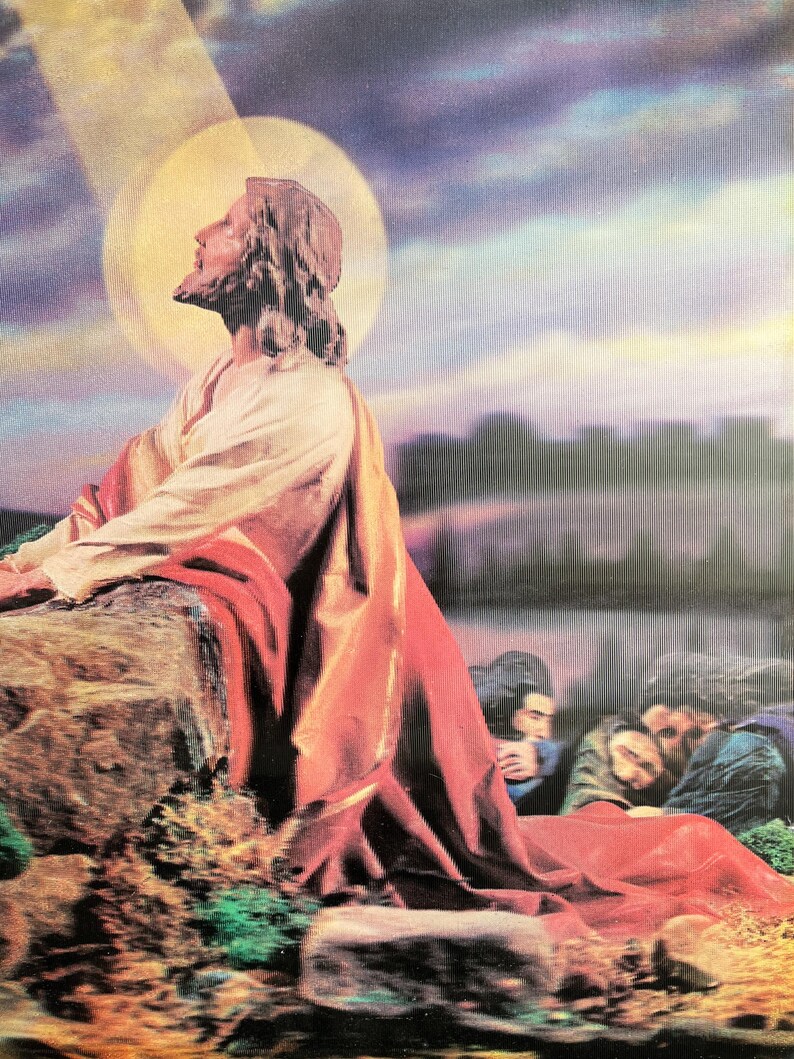 Holographic Jesus Kneeling - Religious Christian Magic Motion, MCM Vari ...