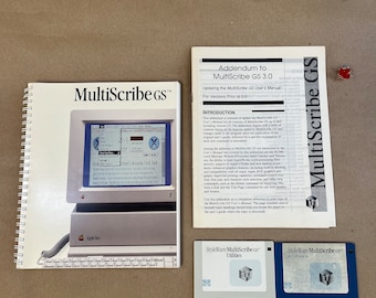 Vintage MultiScribe GS Software für Apple IIgs (3,5" Floppy Disk)