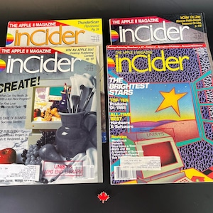 Vintage Magazine, &quot;inCider&quot; Magazine - The Apple II Magazine - Set van 4 - Apple Advertising
